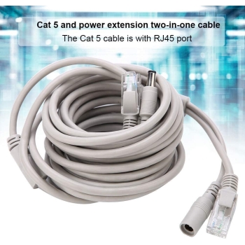 Kabel Ethernet CCTV RJ45 + DC przedłużacz - 5m [13200000423]